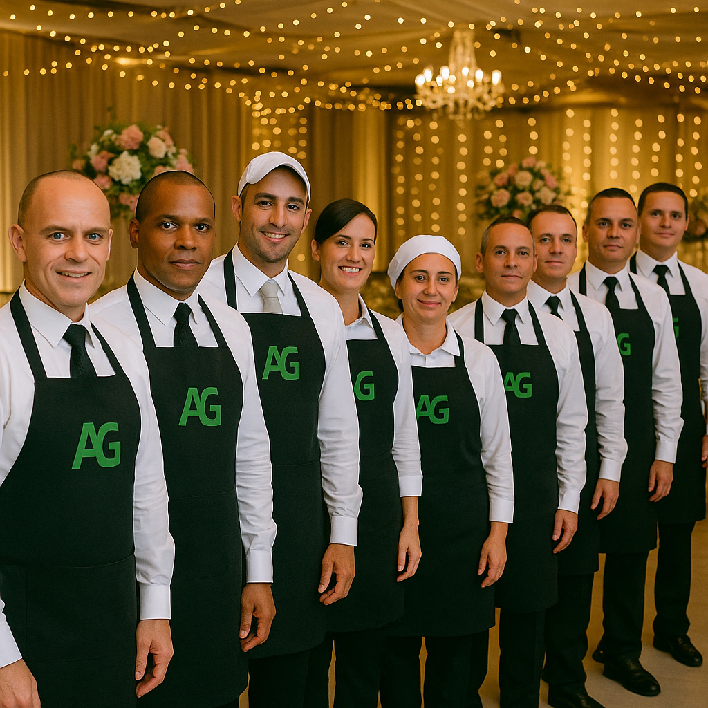 Equipe de garçons em evento